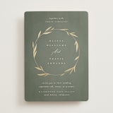 "Minimal Circle" - Wedding Invitations in Moss by Kelly Schmidt - Front