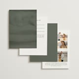 "Minimal Circle" - Wedding Invitations in Moss by Kelly Schmidt - Back of Card Options