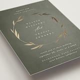 "Minimal Circle" - Wedding Invitations in Moss by Kelly Schmidt - Detail