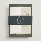 "Minimal Circle" - Wedding Invitations in Moss by Kelly Schmidt - Assembled with Belly Band