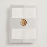"Minimal Circle" - Wedding Invitations in Moss by Kelly Schmidt - Assembled with Vellum Wrap and Wax Seal
