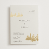 "Vista" - Wedding Invitations in Fallen Snow by Robin Ott - Front