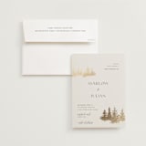 "Vista" - Wedding Invitations in Fallen Snow by Robin Ott - Invitation with Envelope
