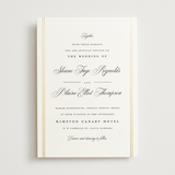 "Scripted Striped" - Wedding Invitations in Silk by Carolyn MacLaren - Front