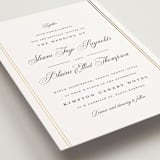 "Scripted Striped" - Wedding Invitations in Silk by Carolyn MacLaren - Detail