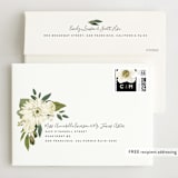 "Garden Blooms" - Wedding Invitations in Ivory by Susan Moyal - FREE Recipient Addressing