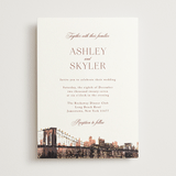 "Brooklyn Bridge" - Wedding Invitations in Chiffon by Cass Loh - Front