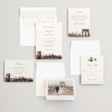 "Brooklyn Bridge" - Wedding Invitations in Chiffon by Cass Loh - Invitation Suite