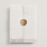 "Brooklyn Bridge" - Wedding Invitations in Chiffon by Cass Loh - Assembled with Vellum Wrap and Wax Seal