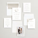 "Romantic Wreath" - Wedding Invitations in Chantilly by Wildfield Paper Co - Invitation Suite
