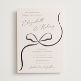 "Bow" - Wedding Invitations in Tuxedo by Corinne Malesic - Front