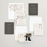 "Bow" - Wedding Invitations in Tuxedo by Corinne Malesic - Invitation Suite