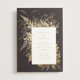 "Garden" - Wedding Invitations in Mahogany by Leah Bisch - Front