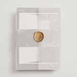 "Garden" - Wedding Invitations in Mahogany by Leah Bisch - Assembled with Vellum Wrap and Wax Seal