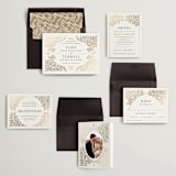 "Baroque" - Wedding Invitations in Cream by Jen Owens - Invitation Suite