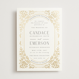"Gilded nouveau frame" - Wedding Invitations in Ivory by Ana de Sousa - Front