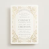 "Gilded nouveau frame" - Wedding Invitations in Ivory by Ana de Sousa - Front