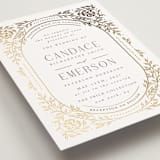 "Gilded nouveau frame" - Wedding Invitations in Ivory by Ana de Sousa - Detail