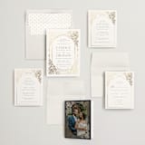 "Gilded nouveau frame" - Wedding Invitations in Ivory by Ana de Sousa - Invitation Suite