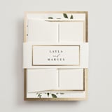 "Classic Love" - Wedding Invitations in Vanilla by Susan Moyal - Assembled with Belly Band