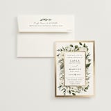 "Classic Love" - Wedding Invitations in Vanilla by Susan Moyal - Invitation with Envelope