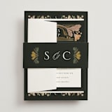 "Embellished" - Wedding Invitations in Lily by Jen Owens - Assembled with Belly Band