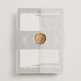 "Embellished" - Wedding Invitations in Buttercup by Jen Owens - Assembled with Vellum Wrap and Wax Seal