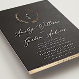 "Panache" - Wedding Invitations in Onyx by Kristie Kern - Detail