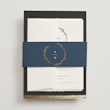 "Panache" - Wedding Invitations in Onyx by Kristie Kern - Assembled with Belly Band