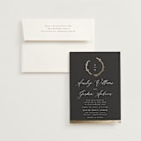 "Panache" - Wedding Invitations in Onyx by Kristie Kern - Invitation with Envelope