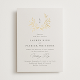 "Natural Monogram" - Wedding Invitations in Porcelain by Jennifer Postorino - Front
