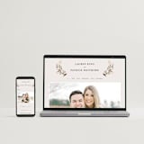 "Natural Monogram" - Wedding Invitations in Porcelain by Jennifer Postorino - FREE Wedding Website