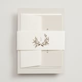 "Natural Monogram" - Wedding Invitations in Porcelain by Jennifer Postorino - Assembled with Belly Band