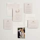"Natural Monogram" - Wedding Invitations in Porcelain by Jennifer Postorino - Invitation Suite