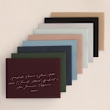 "Emerald Leaves" - Wedding Invitations in Midnight by Susan Moyal - Colored Envelopes Available