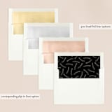 "Emerald Leaves" - Wedding Invitations in Midnight by Susan Moyal - Envelope Liner Options