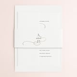 "Elegant Flourish" - Wedding Invitations in Sugar by Jessica Williams - Assembled with Belly Band