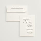 "Elegant Flourish" - Wedding Invitations in Sugar by Jessica Williams - Invitation with Envelope