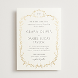 "Delicate Vine" - Wedding Invitations in Alabaster by Susan Moyal - Front