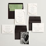 "Delicate Vine" - Wedding Invitations in Alabaster by Susan Moyal - Invitation Suite