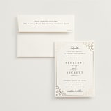 "Intertwined" - Wedding Invitations in Pearl by Janean Hinger - Invitation with Envelope