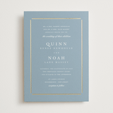 "Elegant bevel" - Wedding Invitations in Dusty Blue by Stacey Meacham - Front