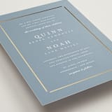 "Elegant bevel" - Wedding Invitations in Dusty Blue by Stacey Meacham - Detail