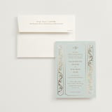 "Castle" - Wedding Invitations in Hummingbird by Claudia Orengo - Invitation with Envelope