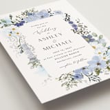"Layered florals" - Wedding Invitations in Serenity by Susan Moyal - Detail