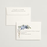 "Layered florals" - Wedding Invitations in Serenity by Susan Moyal - FREE Recipient Addressing