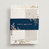 "KEIRAH" - Wedding Invitations in Pearl by Melanie Kosuge - Assembled with Belly Band
