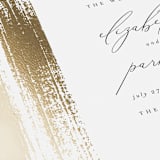 "Brushed Accent" - Wedding Invitations in Classic White by Kelly Schmidt - Close-Up