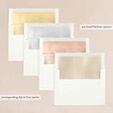 "Brushed Accent" - Wedding Invitations in Classic White by Kelly Schmidt - Envelope Liner Options