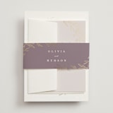 "Bianca" - Wedding Invitations in Ink by Kristie Kern - Assembled with Belly Band
